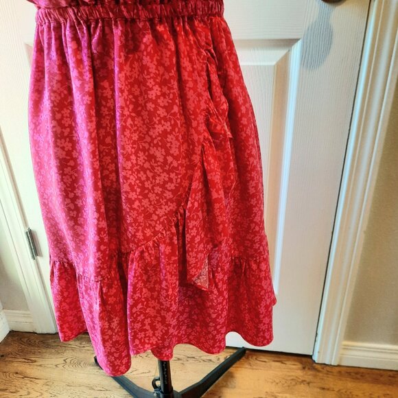 NEW J. Crew Clarice Briar Red Floral Ruffled Dress, Size S - Picture 8 of 8